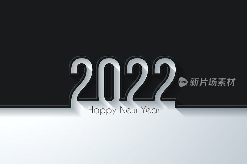 新年快乐2022 -黑色背景